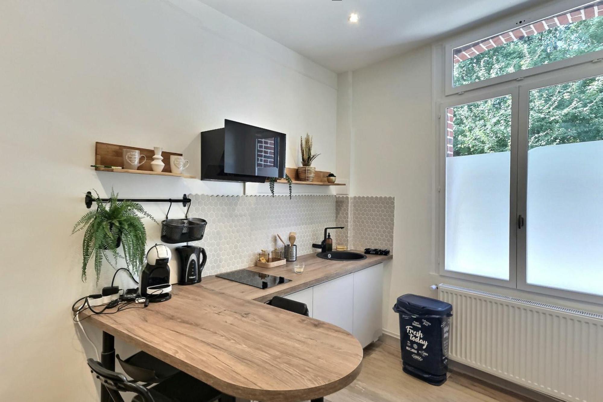 Bel Appartement Rdc Detente Balneo & Cine & Terrasse Proche Centre Gare 阿棉 外观 照片